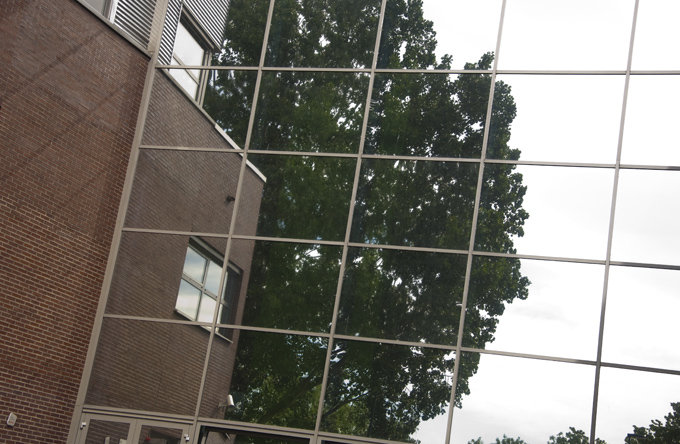 clear reflective glass for facades