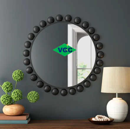 Beaded Frame Wall Mirror