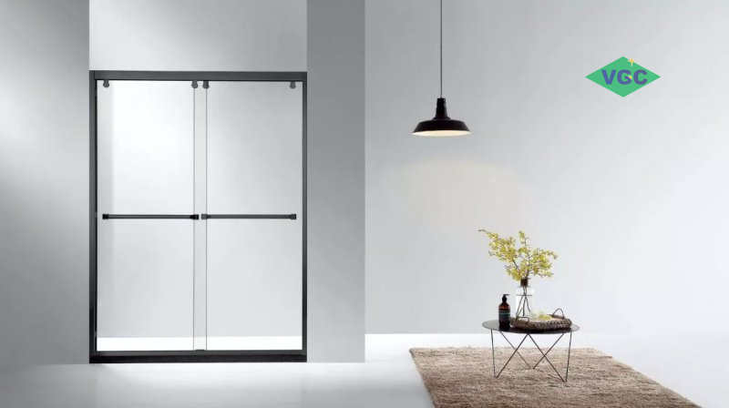 Tempered Glass Bathroom Door