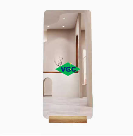 Full-Length Wood Base Floor Mirror