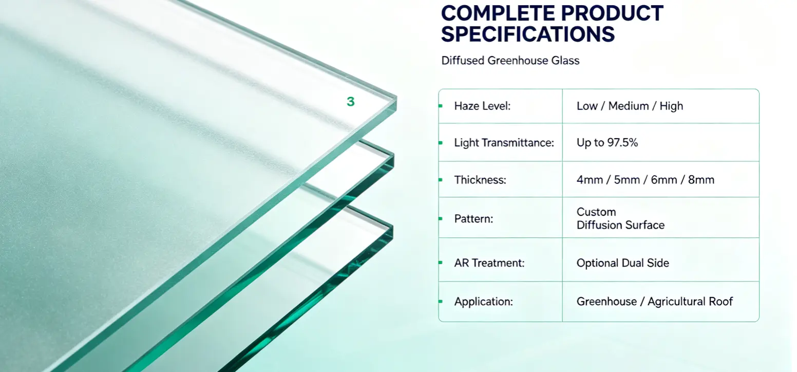 agricultural greenhouse glass